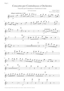 Partition flûte 1, Concerto pour Double-basse et orchestre, F major