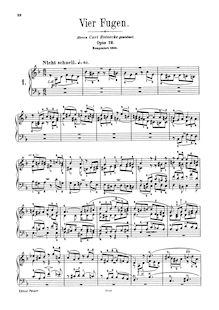 Partition complète (filter), 4 Fugues Op.72, D minor / F major