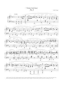 Partition complète, 7 Honky Tonk Types No.3, Op.5 No.9, Smit, Maarten