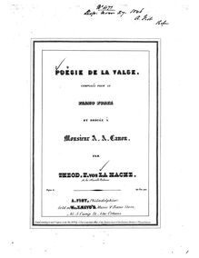 Partition complète, Poésie de la valse, Op.6, G major, La Hache, Theodor von