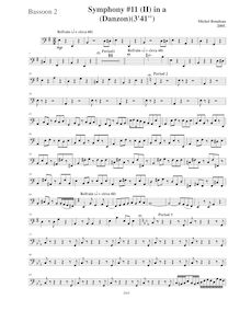 Partition basson 2, Symphony No.11  Latin , A minor, Rondeau, Michel par Michel Rondeau