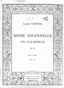 Partition complète, Messe Solennelle, C♯ minor, Vierne, Louis
