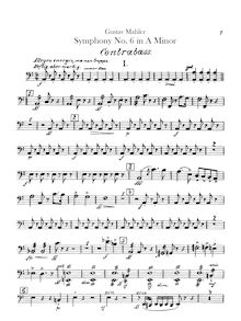 Partition Basses, Symphony No.6, Tragische ( Tragic ), Mahler, Gustav