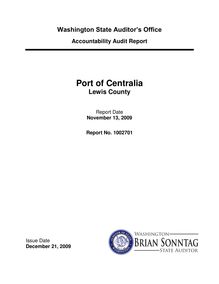 Accountability Audit Report Port of Centralia Lewis County
