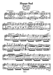 Partition complète, Bagatelle en C minor, Happy-Sad Bagatelle (Lustig - traurig)