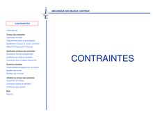 cours : contraintes sur la mecanique des milieux continus