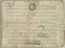 Partition Sinfonia, Ines de Castro, Zingarelli, Niccolò Antonio