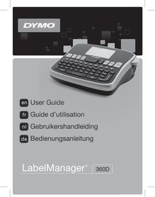 Notice Imprimante d étiquettes DYMO  LabelManager 360D