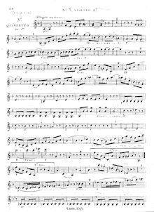 Partition violon 2, 3 corde quintettes (Nos. 1-3), Op.1, Onslow, Georges par Georges Onslow