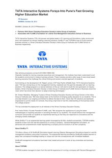 TATA Interactive Systems Forays Into Pune s Fast Growing Higher Education Market