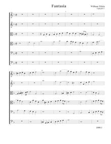 Partition Fantasia VdGS No.5 - partition complète (Tr Tr T T B B), fantaisies pour 6 violes de gambe