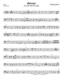 Partition viole de basse, Madrigali a 5 voci, Libro 2, Pecci, Tommaso par Tommaso Pecci