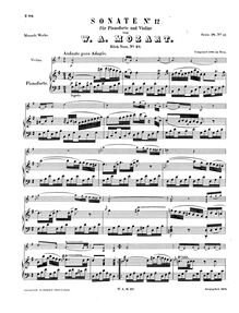Partition de piano, violon Sonata, Violin Sonata No.12 ; Violin Sonata No.6