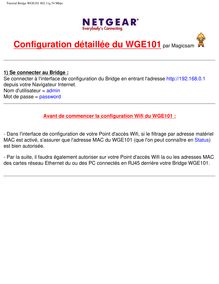Tutorial Bridge WGE101 802.11g 54 Mpbs