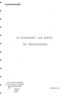 Le transport air route de messageries. : 5967_1