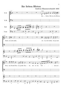 Partition complète, Ihr lieben Hirten, cantata for soprano solo