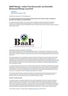 BAAP Ratings - India s First Democratic and Scientific Bollywood Ratings Launched