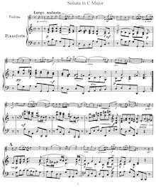 Partition Sonata en C Major, violon sonates, Tartini, Giuseppe