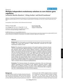 Multiple independent evolutionary solutions to core histone gene regulation