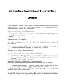 A Complete Guide on Proper English Sentence Structure