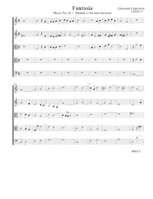Partition complète (Tr Tr T T B), Fantasia pour 5 violes de gambe, RC 50