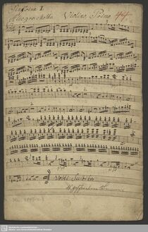 Partition violons I, Symphony en C major, C major, Rosetti, Antonio