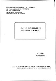 a href "../documents/temis/5144/" title "2,8M"Rapport méthodologique sur le modèle IMPACT./a - 1988.