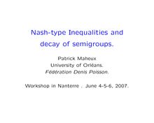 Nash type Inequalities and