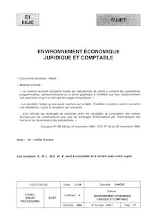 Environnement économique, juridique et comptable 2006 BP - Banque