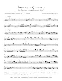 Partition Alto 1, Sonata a Quattro, Corelli, Arcangelo