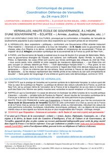 Communiqué de presse Coordination Défense de Versailles du 24 mars ...