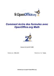 Comment écrire des formules avec OpenOffice.org Math