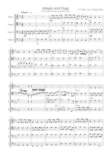 Partition , Adagio, Fuga, violon Sonata No.3, C major, Bach, Johann Sebastian