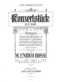 Partition orgue solo, Konzertstück pour orgue et orchestre, C minor