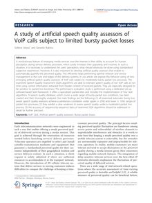 A study of artificial speech quality assessors of VoIP calls subject to limited bursty packet losses