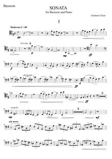 Partition basson , partie, basson Sonata, Client, Graham