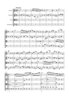 Partition , Menuetto, corde quatuor No.5, Op.18/5, A major, Beethoven, Ludwig van par Ludwig van Beethoven