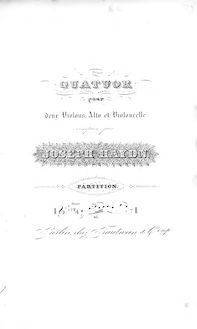 Partition , quatuor en E major, Hob.III:8, corde quatuors, Op.2