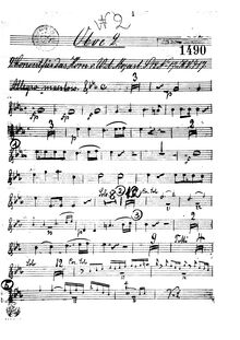 Partition hautbois 2, cor Concerto, Horn Concerto No.2, E♭ major