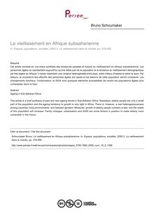 Le vieillissement en Afrique subsaharienne - article ; n°3 ; vol.18, pg 379-390