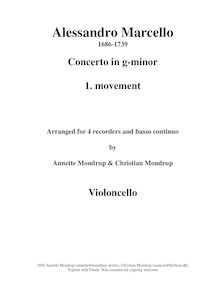 Partition , Allegro moderato - Basso continuo, hautbois Concerto