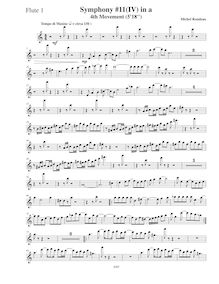 Partition flûte 1, Symphony No.11  Latin , A minor, Rondeau, Michel par Michel Rondeau
