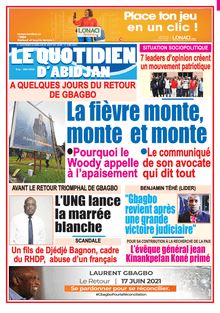 Le Quotidien d’Abidjan n°4009 - du jeudi 10 juin 2021