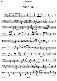 Partition de violoncelle, Piano Trio, Hob.XV:14 (Op.39)
