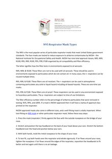 N95 Respirator Mask Types