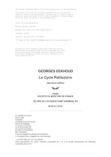 Le cycle patibulaire par Georges Eekhoud