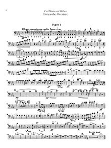 Partition basson 1, 2, Euryanthe, Grosse heroisch-romantische Oper in drei Akten