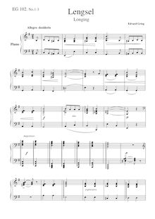 Partition Pianopieces, 3 Piano pièces EG 102, Grieg, Edvard