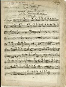 Partition parties complètes, Terzetto No.1 pour flûte, violon et violoncelle