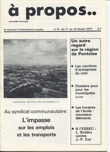 "A Propos.." NS n° 6, du 1er au 15 février 1977